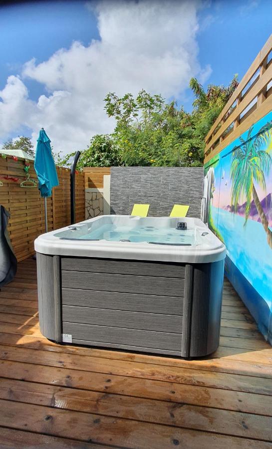 "Chez Claudia "Charmant Logement Avec Jacuzzi Privatif En Toute Intimite Sur Belle Terrasse Exterieure En Bois Et Piscine Courcelles エクステリア 写真